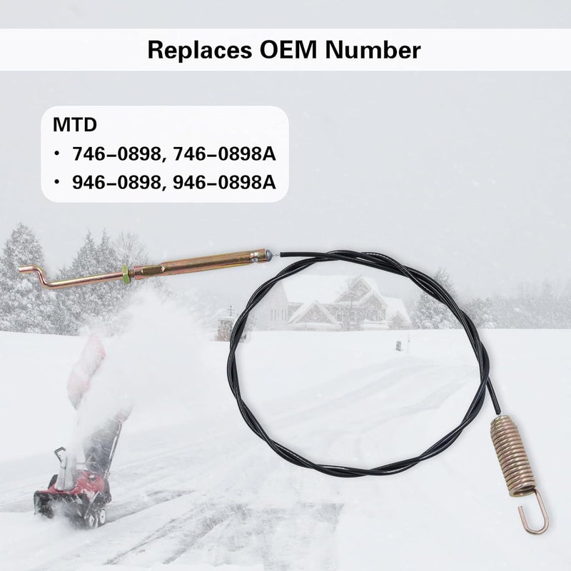 Dofank 946-0898 Clutch Drive Cable for MTD, Craftsman, Yard Machine, Troy-Bilt Snowblower, Replaces MTD 746-0898, 746-0898A, 946-0898A - Image 4